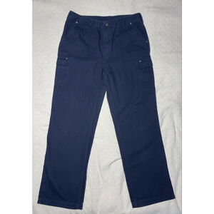 Women's Duluth Trading Company Navy Cargo Pocket Heavy Duty Pants Size 14x33